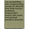 Ruin probabilities with compounding assets for discrete time finite horizon problems, independent period calm sizes and general premium structure by T.G. de Kok