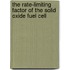 The rate-limiting factor of the solid oxide fuel cell