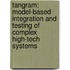 Tangram: Model-based integration and testing of complex high-tech systems