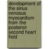 Development of the sinus venosus myocardium from the posterior second heart field