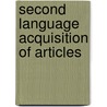Second Language Acquisition of Articles by R. Hawkins