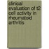 Clinical evaluation of T2 cell activity in rheumatoid arthritis