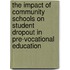 The impact of community schools on student dropout in pre-vocational education