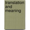 Translation and meaning by M. Thelen