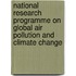 National research programme on global air pollution and climate change