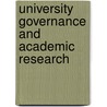 University governance and academic research door L. Leisyte