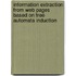 Information extraction from web pages based on tree automata induction