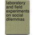 Laboratory and Field Experiments on Social Dilemmas