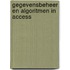 Gegevensbeheer en algoritmen in Access