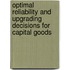 Optimal reliability and upgrading decisions for capital goods