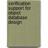 Verification support for object database design