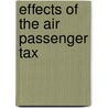 Effects of the Air Passenger Tax door J. Kolkman