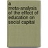A Meta-Analysis of the Effect of Education on Social Capital