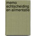 Memo echtscheiding en alimentatie