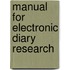 Manual for electronic diary research