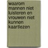 Waarom mannen niet luisteren en vrouwen niet kunnen kaartlezen