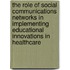 The role of social communications networks in implementing educational innovations in healthcare