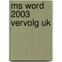 Ms Word 2003 Vervolg Uk