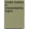 Modal matters in interpretability logics by J.J. Joosten