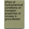 Effect of hydrochemical conditions on transport properties of viruses in groundwater door Gholamreza Sadeghi
