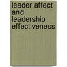 Leader affect and leadership effectiveness door V.A. Visser