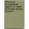 Effects of occupational agents on upper and lower airway function door Valérie Hox