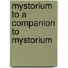 Mystorium to a Companion to Mystorium door J. Jonker