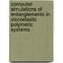 Computer simulations of entanglements in viscoelastic polymeric systems