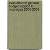 Evaluation of General Budget Support to Nicaragua 2005-2008 by G. Dijkstra