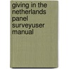 Giving in the Netherlands panel surveyuser manual door Rudi Bekkers