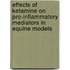 Effects of ketamine on pro-inflammatory mediators in equine models