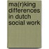 Ma(r)king Differences in Dutch Social Work