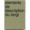 Elements De Description Du Langi door Margaret Dunham