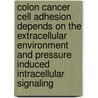 Colon cancer cell adhesion depends on the extracellular environment and pressure induced intracellular signaling by J.R.N. van der Voort van Zyp