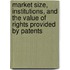 Market size, institutions, and the value of rights provided by patents