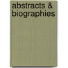 Abstracts & Biographies door I. Yilmaz