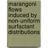 Marangoni flows induced by non-uniform surfactant distributions