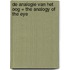 De analogie van het oog = The analogy of the eye