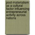 Post-materialism as a cultural factor influencing entrepreneurial activity across nations
