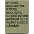 An exact approach for relating recorvering surgical patient workload to the master surgical schedule