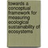 Towards a conceptual framework for measuring ecological sustainability of ecosystems