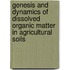 Genesis and dynamics of dissolved organic matter in agricultural soils