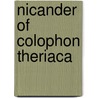 Nicander of Colophon Theriaca by F. Overduin