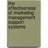 The effectiveness of marketing management support systems