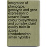 Integration of phenotype, genotype and gene expression to unravel flower colour biosynthesis and complex plant quality traits in azalea (Rhododendron simsii hybrids) door Ellen De Keyser