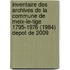Inventaire des archives de la commune de Meix-le-Tige 1795-1976 (1984) Depot de 2009