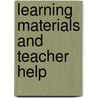 Learning materials and teacher help door M.H.J. Pijls