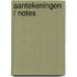 Aantekeningen / Notes