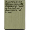 Characterization of resistance genes to Cladosporium fulvum on the short arm of chromosome 1 of tomato door J.P.W. Haanstra