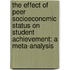 The effect of peer socioeconomic status on student achievement: a meta-analysis